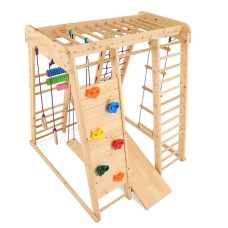 Спортивний комплекс вуличний дитячий SportBaby «Акварелька-outdoor 2» 1320х1240х1420 мм, код: Акварелька-outdoor 2