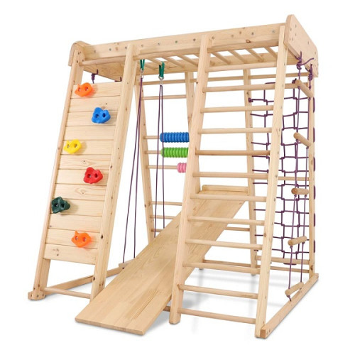 Спортивний комплекс вуличний дитячий SportBaby «Акварелька-outdoor 2» 1320х1240х1420 мм, код: Акварелька-outdoor 2