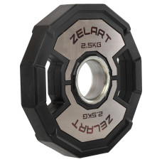 Диски гумові 2 Handle металева втулка Zelart 51мм, 2,5кг, чорний-сірий, код: TA-4792-2_5