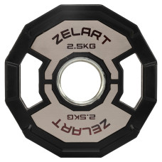 Диски гумові 2 Handle металева втулка Zelart 51мм, 2,5кг, чорний-сірий, код: TA-4792-2_5