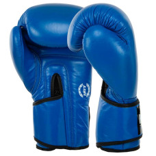 Боксерські рукавиці шкіряні Hard Touch 10 унції, синій, код: BO-7714_10BL