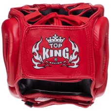Шолом боксерський з бампером шкіряним Top King Pro Training L червоний, код: TKHGPT-CC_LR-S52