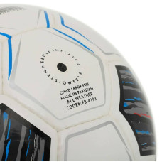 М"яч футбольний Soccermax №5 PU, білий-синій, код: FB-4193_WBL