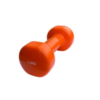 Гантель для фітнесу з вініловим покриттям Generation Fintess FF51D3B-1.5kg, 1х1,5 кг, помаранчевий, код: 523432-AX