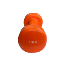 Гантель для фітнесу з вініловим покриттям Generation Fintess FF51D3B-1.5kg, 1х1,5 кг, помаранчевий, код: 523432-AX