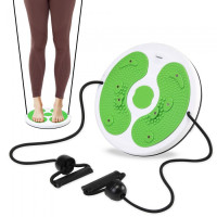 Диск здоров'я для талії Cornix Twisting Waist Disc з еспандерами White/Green, код: XR-0446