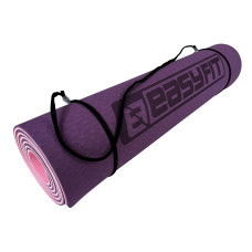 Килимок для йоги та фітнесу двошаровий EasyFit 1830х610х6 мм + чохол, фіолетовий з рожевий, код: EF-1924E-VP