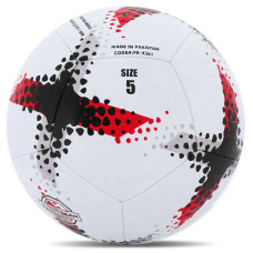 М"яч футбольний Soccermax Hybrid №5 PU, білий-червоний, код: FB-4361_WR