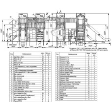 Ігровий комплекс InterAtletika Бастіон-1 New, 12390х11100х3357 мм, код: T912.1 NEW-SM