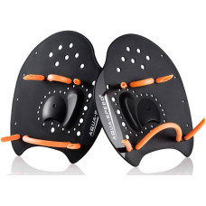 Лопатки для плавання Aqua SpeedSkill Paddle M 185х170 мм, чорний-помаранчевий, код: 5908217617903