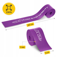 Стрічка компресійна для флосингу 4Fizjo Floss Band 2070x50x1 мм, фіолетовий, код: P-5905973405201