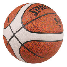 М'яч баскетбольний Spalding №7 PU, із білою смугою. , код: SPL7PU/WH