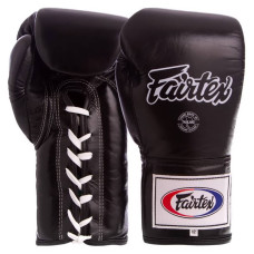 Рукавиці боксерські шкіряні на шнурівці Fairtex 14 унцій, червоний, код: BGL6_14R-S52
