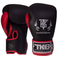 Рукавички боксерські Top King Reborn шкіряні 14 унцій, чорний-синій, код: TKBGRB-01_14BL-S52