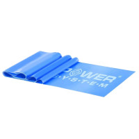 Стрічка-еспандер для спорту та реабілітації Power System Flat Stretch Band Level 1 Blue (5-15кг.), код: PS_4121_Blue