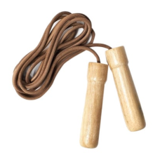Скакалка York Fitness Leather Skip з дерев'яними ручками, код: 00014961810042