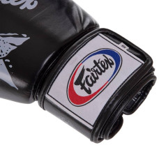 Рукавички боксерські Fairtex Nation Print шкіряні 12 унцій, чорний, код: BGV1N_12BK