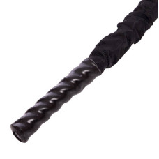 Канат для кроссфіта в захисному рукаві Zelart Battle Rope 12000х38 мм, чорний, код: FI-5719-12