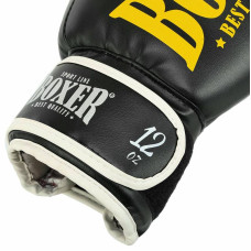Боксерські рукавиці Boxer New 16 унцій, чорний, код: 2022-N_16BK