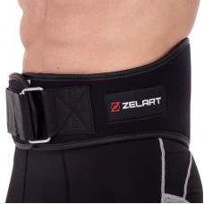 Пояс атлетичний посилений регульований Zelart M чорний, код: SB-165406_M-S52