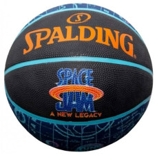 М"яч баскетбольний Spalding Space Jam Tune Court №7, чорний-синій, код: 689344412283