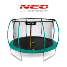 Батут Neo-Sport з внутрішньою сіткою 12 футів 374 см, зелений, код: DM-NS-12C181-IN