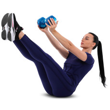 Гантель для фітнесу з TPU покриттям Zelart Jelly Urethane Coated Dumbbells 1х5,7кг, синій, код: TA-2946-12_5LB-S52