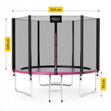 Батут із зовнішньою сіткою 4Fizjo Classic 10FT 312 см Black/Pink, код: P-5907739314567