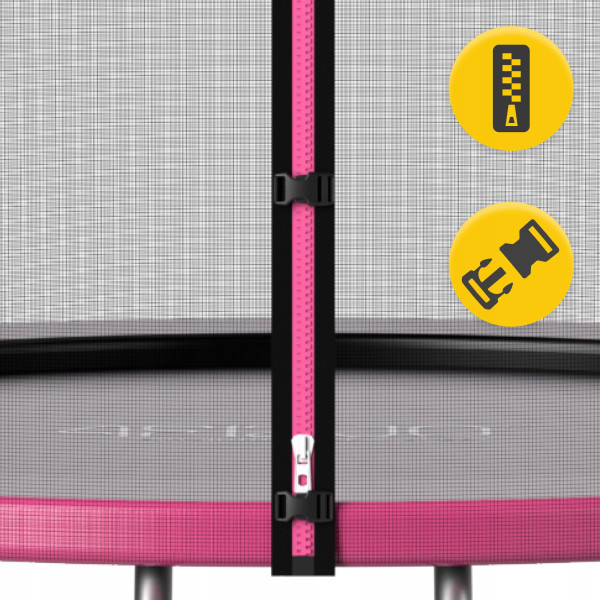Батут із зовнішньою сіткою 4Fizjo Classic 10FT 312 см Black/Pink, код: P-5907739314567