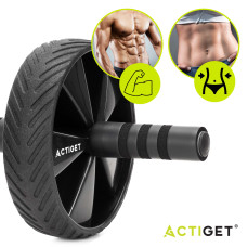 Ролик (гімнастичне колесо) для преса Actiget Ab Wheel Black, код: ACT0110