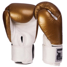 Рукавички боксерські  Top King Super Snake шкіряні 10 унцій, білий-золотий, код: TKBGEM-02_10W-S52