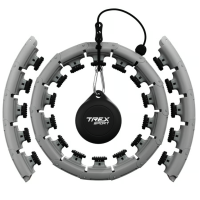 Хулахуп Trex Sport TX-010CHH масажний з обважнювачем сірий, код: 5902308234581