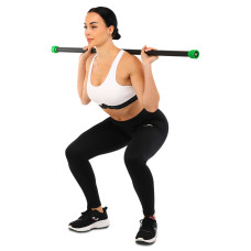 Бодібар Zelart Body Bar 4 кг, чорний-зелений, код: FI-4776-4