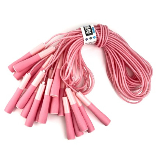 Скакалка дитяча з пластмасовими ручками SNS TS-1790-Pink 10 шт в упаковці, код: 50030-SNS
