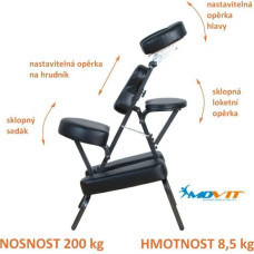Масажне крісло розкладне Movit 700х490х1130 мм, чорний, код: M-11482561-IN