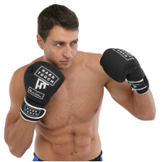 Боксерські рукавиці Hard Touch 12 унцій, чорний-білий, код: BO-4658_12W