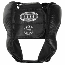 Шолом боксерський відкритий шкіряний Boxer M, чорний, код: 2027_MBK-S52