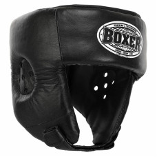 Шолом боксерський відкритий шкіряний Boxer M, чорний, код: 2027_MBK-S52
