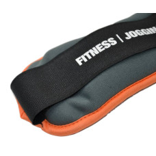 Обважнювачі-манжети для ніг та рук Power System Ankle Weights 2х2 кг, сірий-помаранчевий, код: PS_4073_Grey