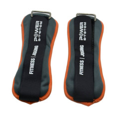 Обважнювачі-манжети для ніг та рук Power System Ankle Weights 2х2 кг, сірий-помаранчевий, код: PS_4073_Grey