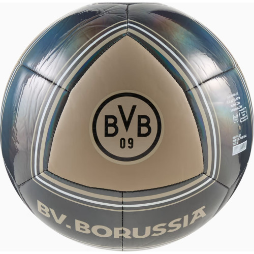 М'яч футбольний Puma BVB Culture Ball 084974-02 №5, сірий-чорний, код: 4069161937996