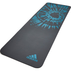 Килимок для йоги Adidas Tie-Dye Yoga Mat 1830х610х10 мм, сірий-блакитний, код: 885652022439