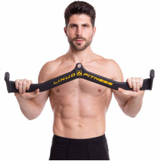Рукоятка для тяги з широким хватом Linud Fitness нековзне покриття 800 мм, чорний, код: TA-3700-74