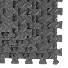 Мат-пазл (ласточкин хвіст) Springos Mat Puzzle EVA Black, 1800x1200x12 мм, код: FM0005A