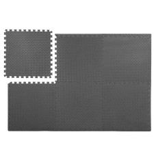 Мат-пазл (ласточкин хвіст) Springos Mat Puzzle EVA Black, 1800x1200x12 мм, код: FM0005A