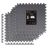 Мат-пазл (ласточкин хвіст) Springos Mat Puzzle EVA Black, 1800x1200x12 мм, код: FM0005A