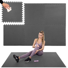 Мат-пазл (ласточкин хвіст) Springos Mat Puzzle EVA Black, 1800x1200x12 мм, код: FM0005A