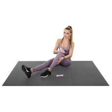 Мат-пазл (ласточкин хвіст) Springos Mat Puzzle EVA Black, 1800x1200x12 мм, код: FM0005A