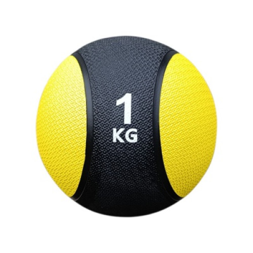 Медбол двокольоровий з відскоком SNS MDB11-1kg 1 кг, чорний-жовтий, код: 19291-SNS