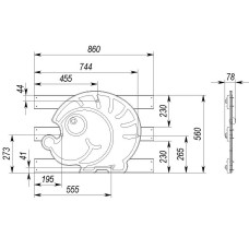 Секція огорожі InterAtletika Їжачок, 860х78х560 мм, код: S764.5-SM